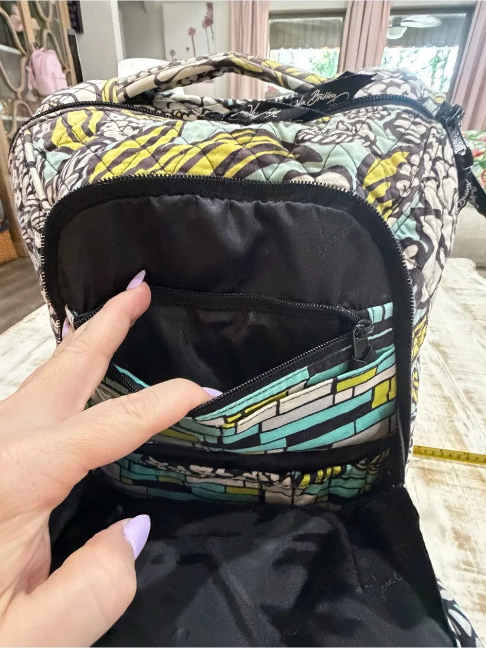 Vera Bradley Backpack Campus Tech Laptop Island Blooms Retired Floral Turquoise